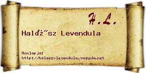 Halász Levendula névjegykártya